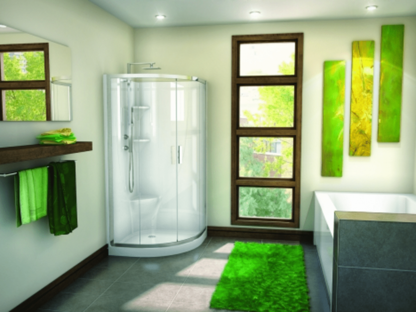 Douche Océania Avalanche en coin Plomberie R. Morris